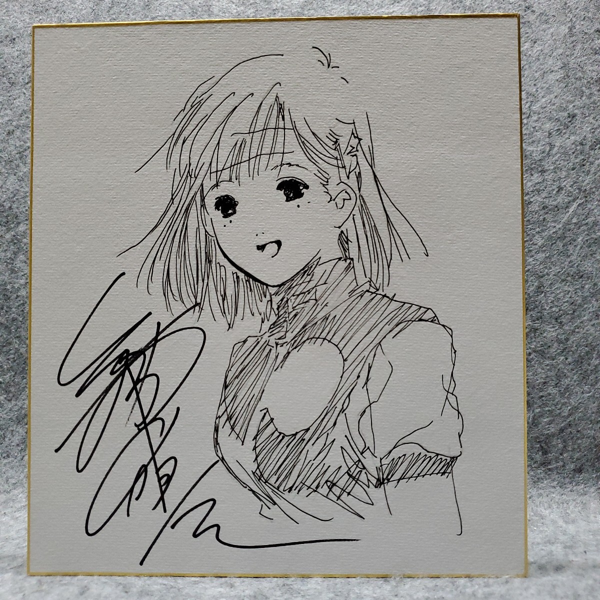 中古】美樹本晴彦 マクロス ミンメイ 直筆イラストサイン色紙の落札