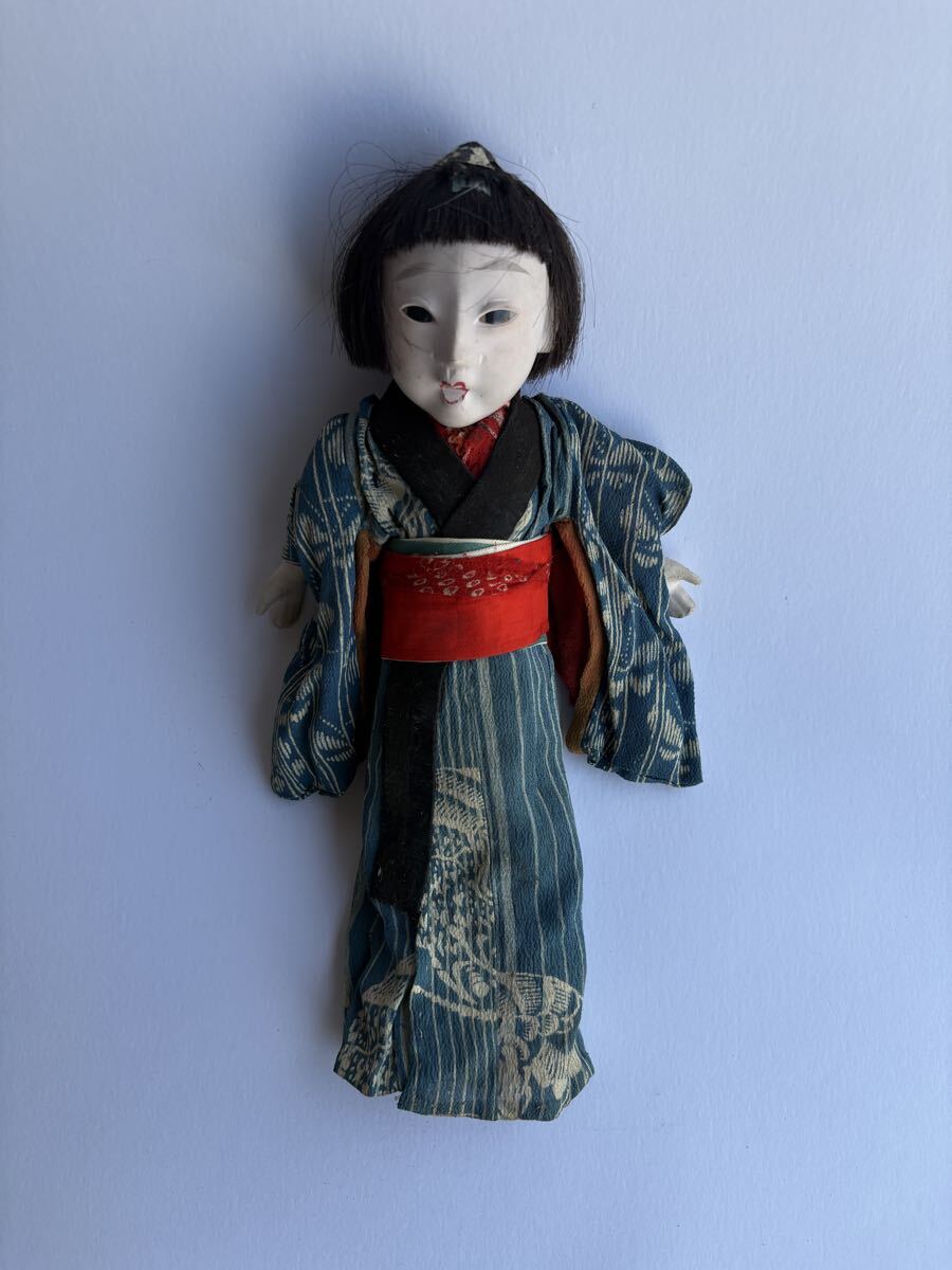 中古】市松人形 大正時代 時代物 ガラス目 ／ 検）文化人形 ドール