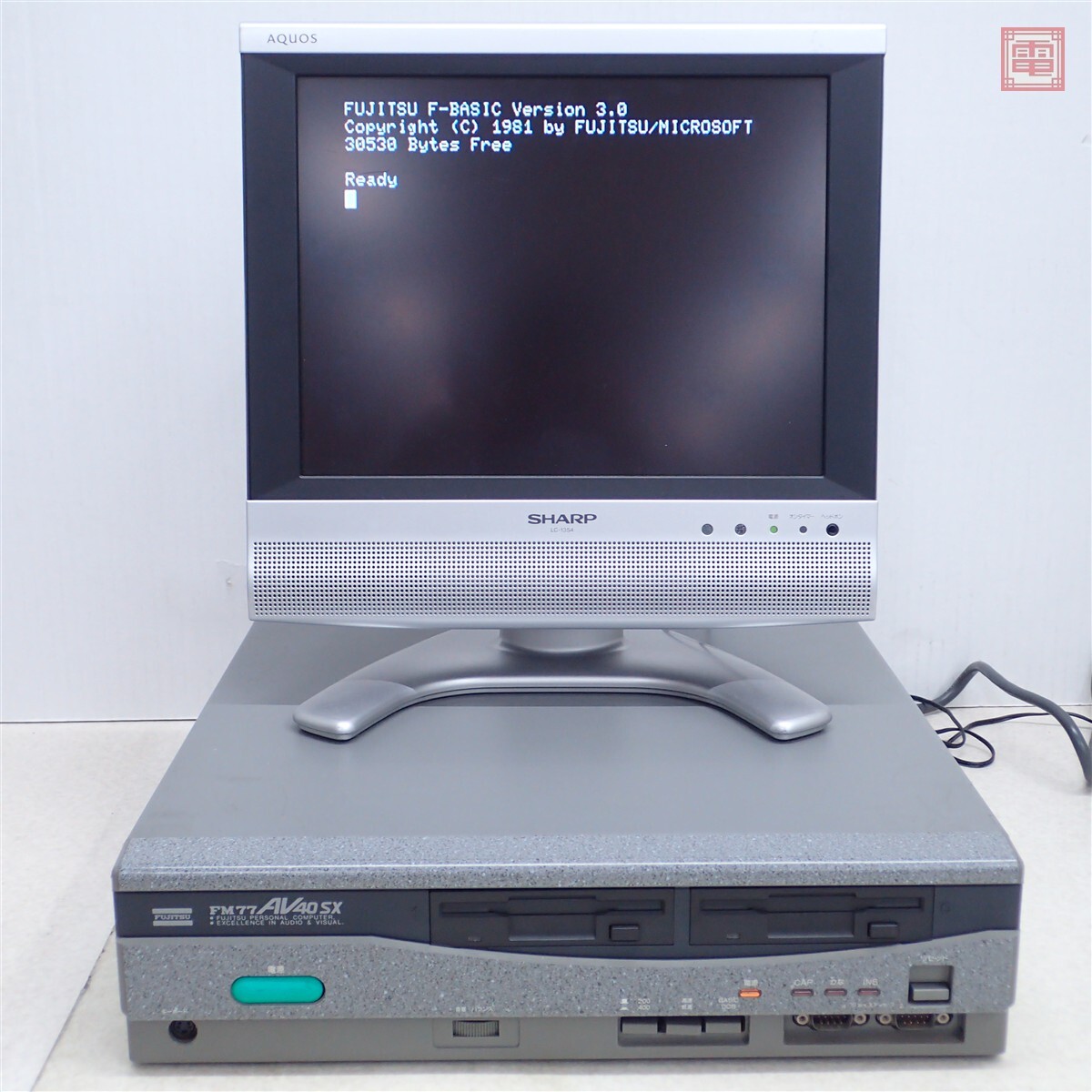 FM77AV2 中古品起動OK！+USBキーボードコンバータ＋USB無線キーボード