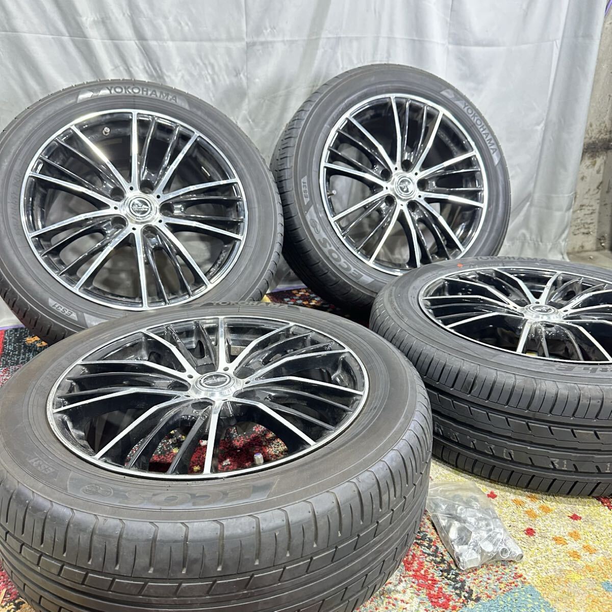 クロススピードX5 100 4穴 16×7J+43 5本スポーク ガンメタ ヨコハマ