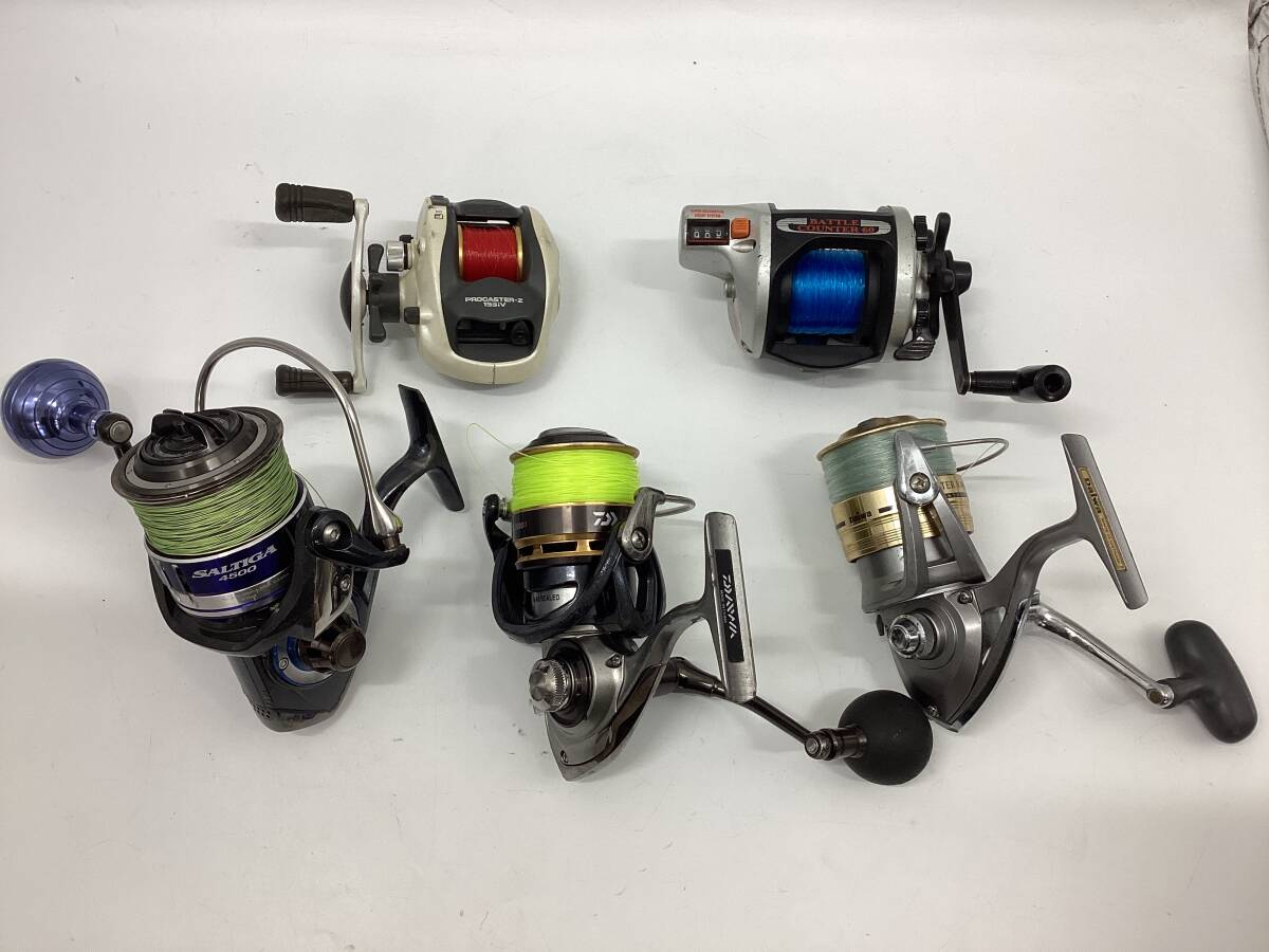 【美品】Daiwa Procaster GS-35 フィッシングリール Daiwa PROCASTER GS-35 青 ラインあり スピニングリール ダイワ 中古の