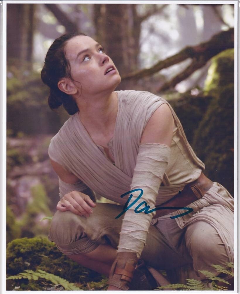 G 2L判 デイジー・リドリー Daisy Ridley 直筆サイン写真 証明書COA 4