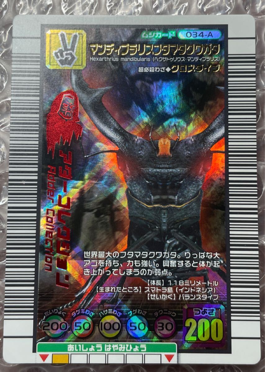 D6）中古 カード 甲虫王者ムシキング マンディブラリスフタマタ