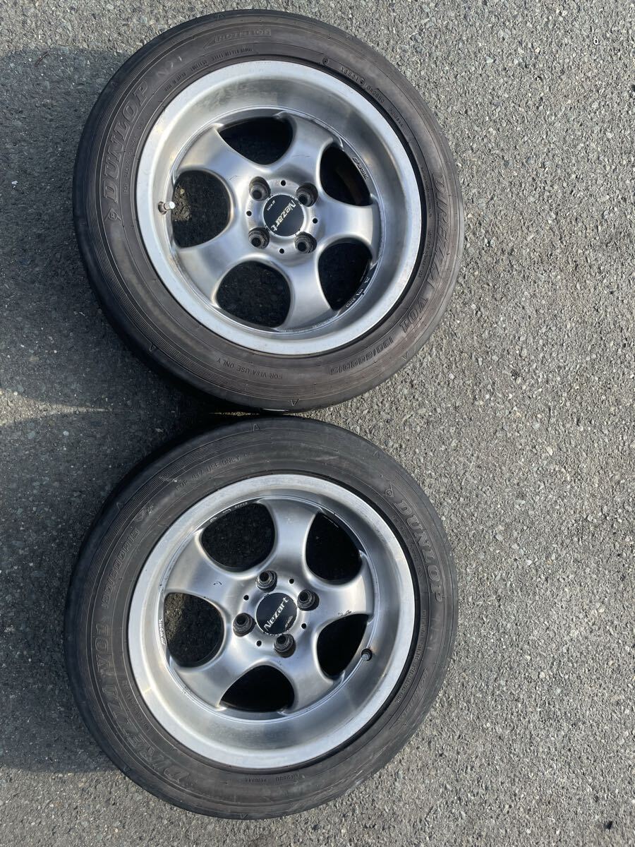 中古】WORK NEZART SPORT PCD100 6.5J＋38 15インチアルミホイール 4本