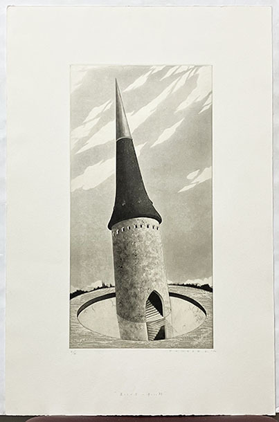 北田稔作[版画]トゥインクルト.ゥインクル 38 多賀新「追われた道」1973年 銅版画（エッチング