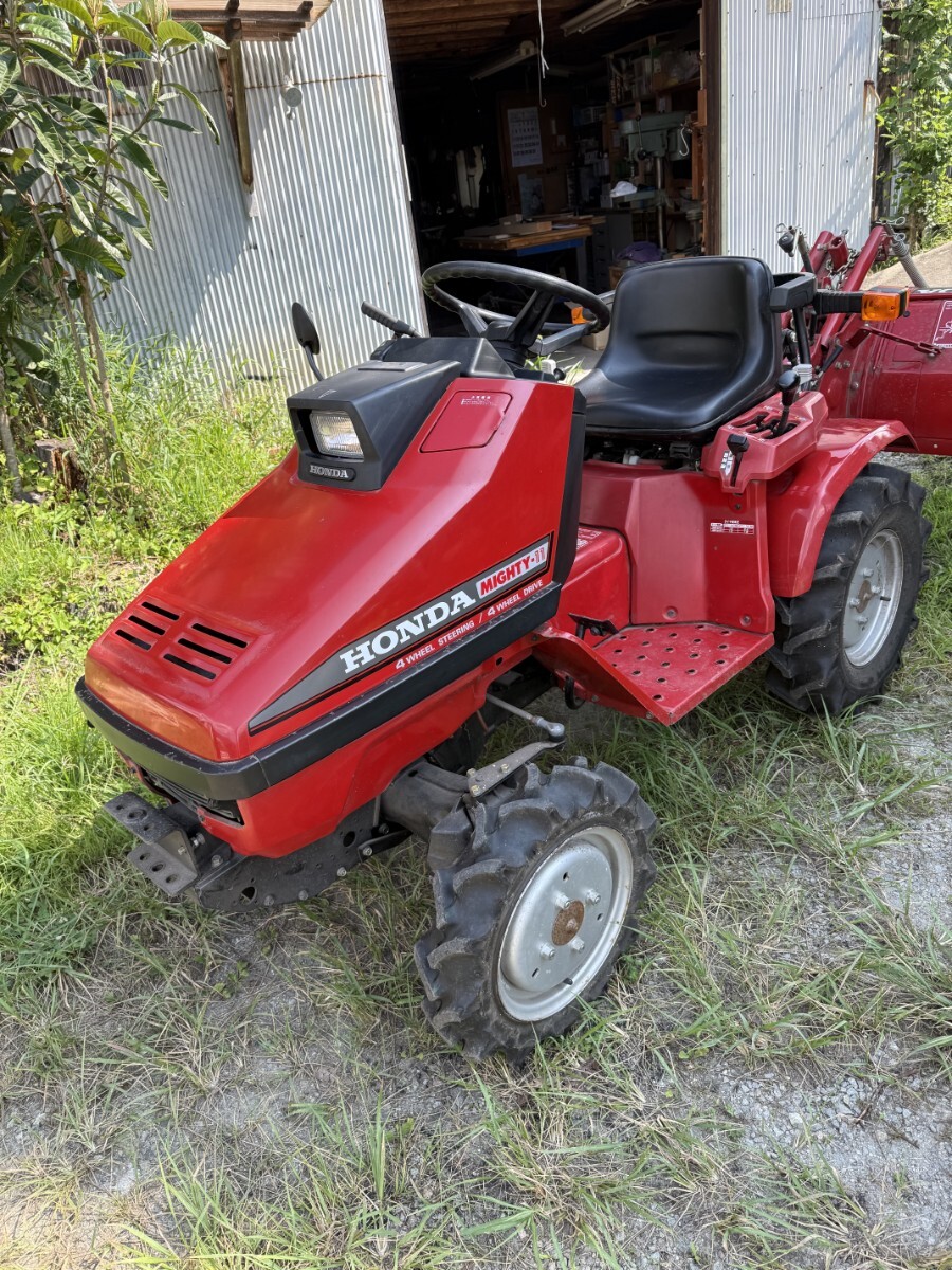ホンダ トラクター 4WD & 4WS マイティ11 前方PTO付き 動作良好の落札