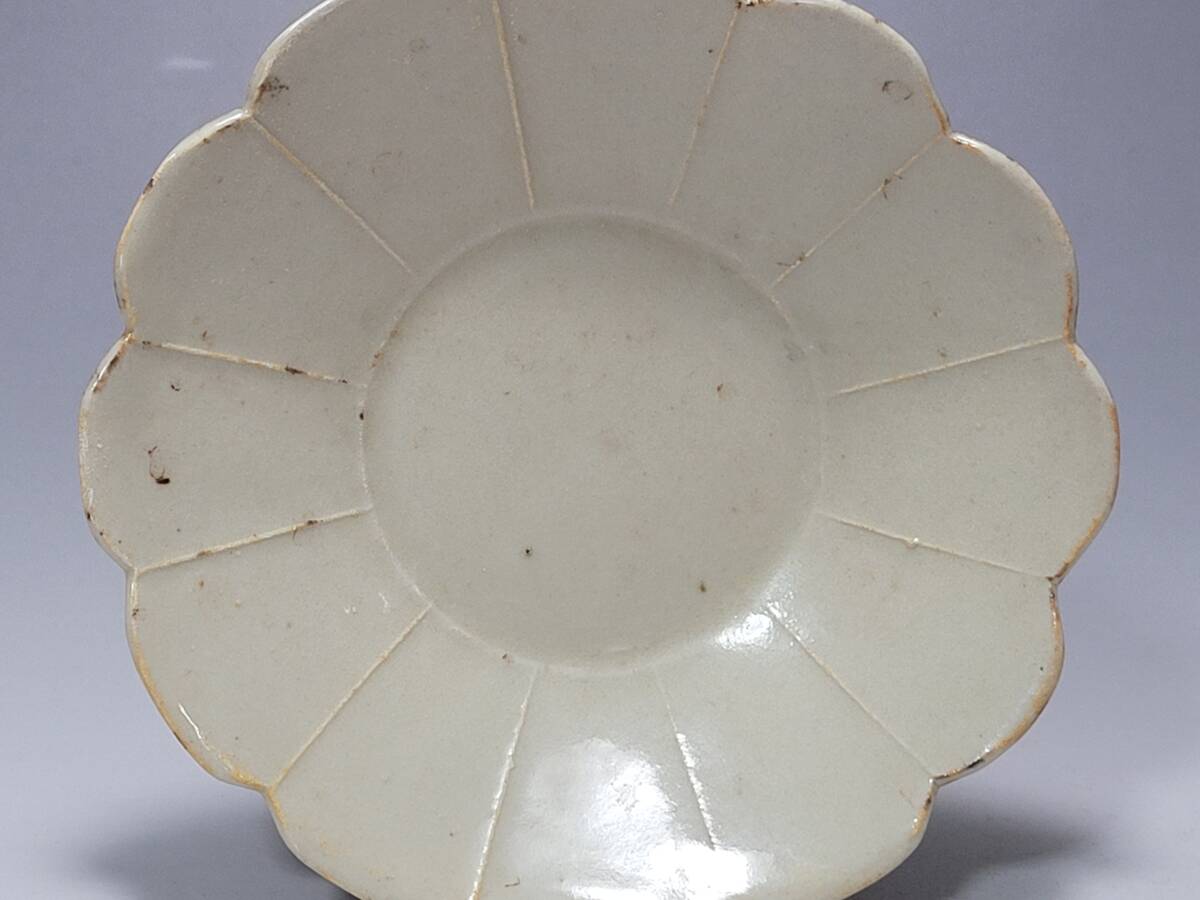 瀬戸焼 作助窯 加藤作助 造「織部 小皿」十客 角小皿 手塩皿 在銘 共箱