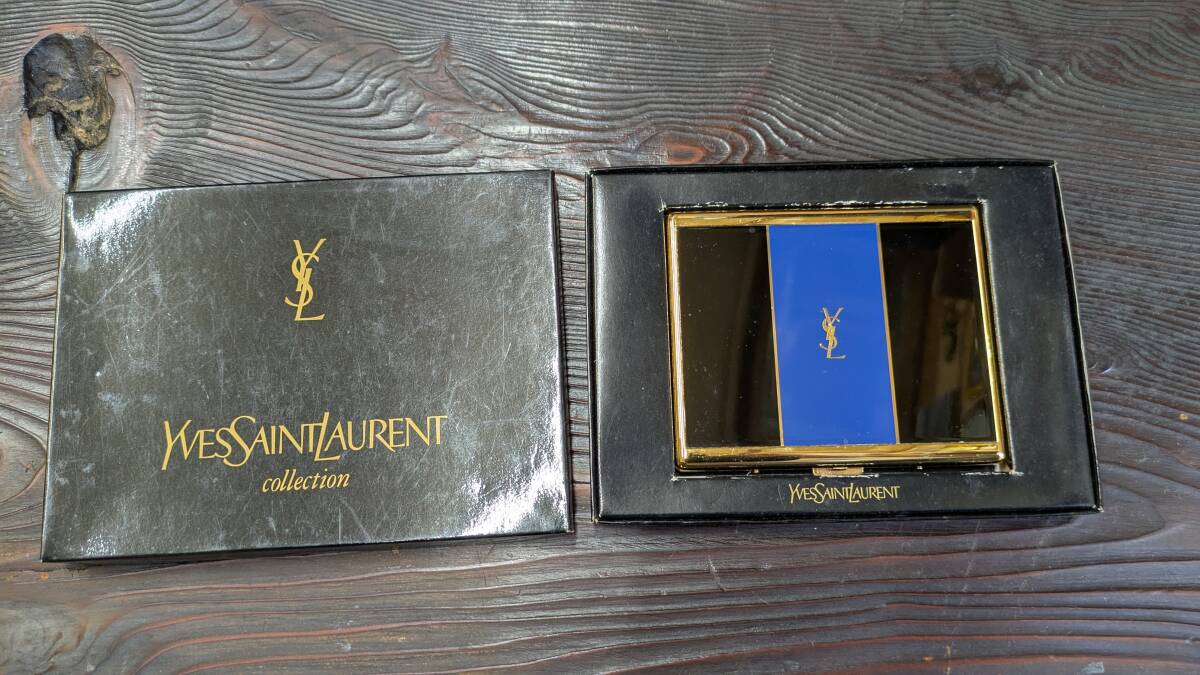 新品】YSL/イブサンローラン シガレットケース/タバコケース ブルー/青