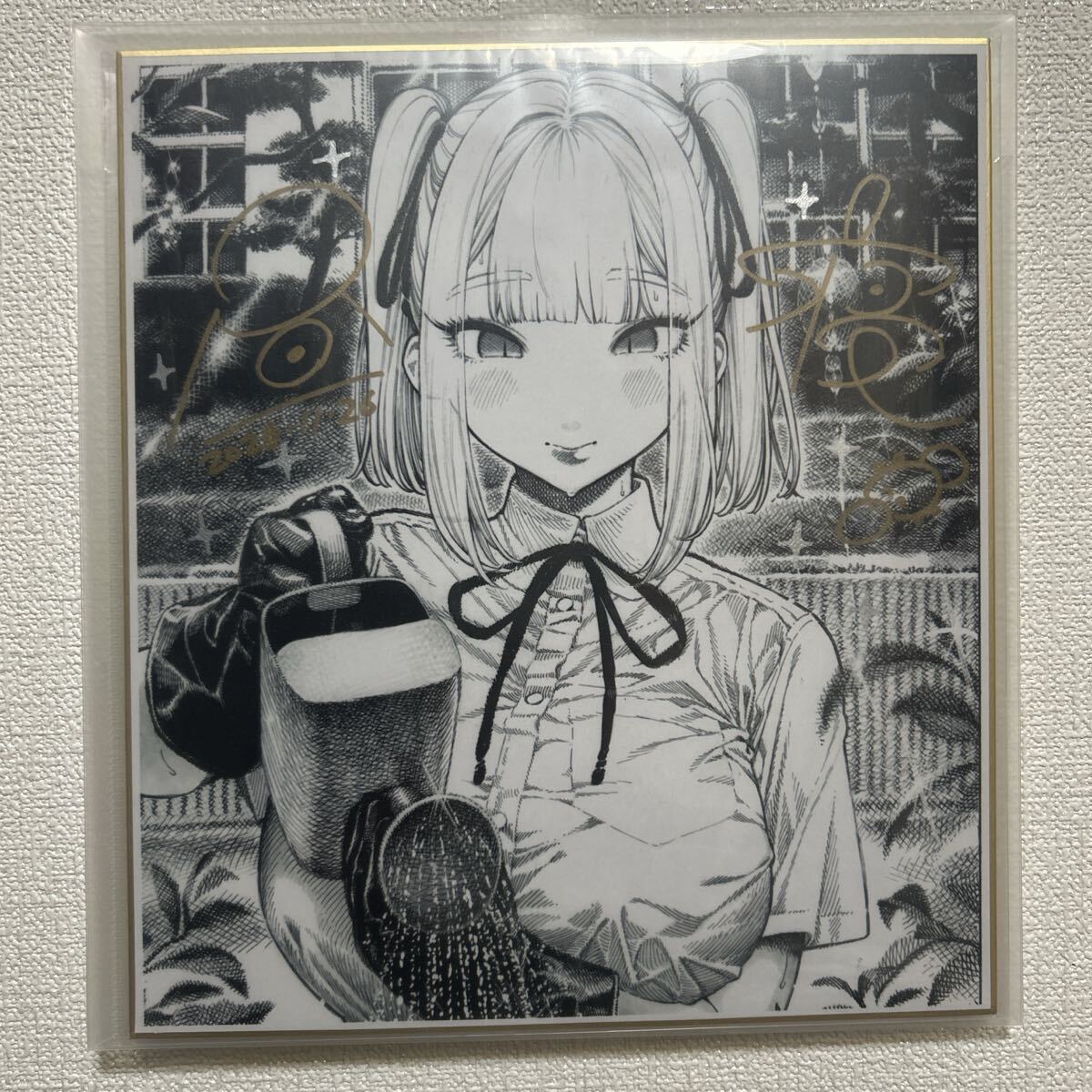 希少 秋月伊槻 直筆 イラスト付き サイン色紙 きっと夢中になる 検