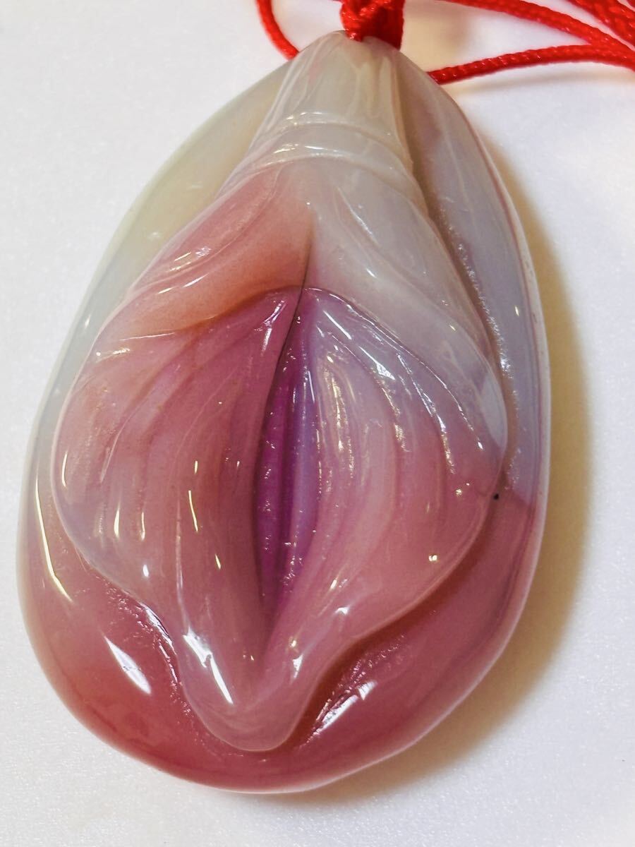 未使用】本メノウ彫 女陰 ヌード メノウ 貴重 希少品 提げ物 芸術品