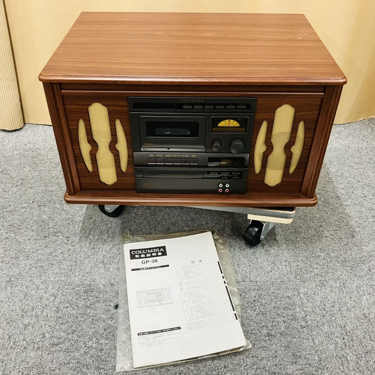 中古】Columbia☆GP-21カセットテープ＆CDプレーヤ電蓄☆動作OK/日本製