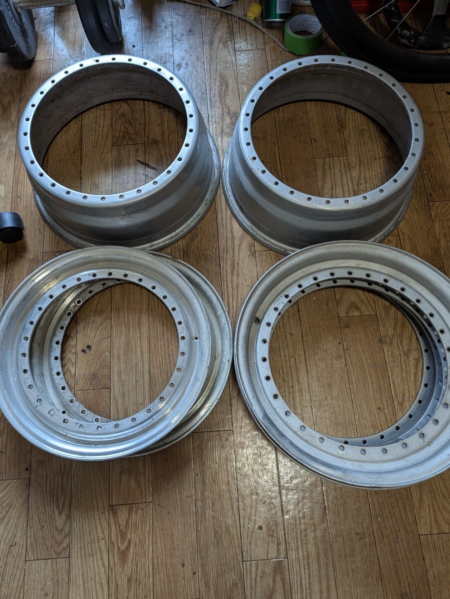 中古】BBS RS 15インチ 2.5Jリム 30穴 アルミ製 2枚セット リバレル用