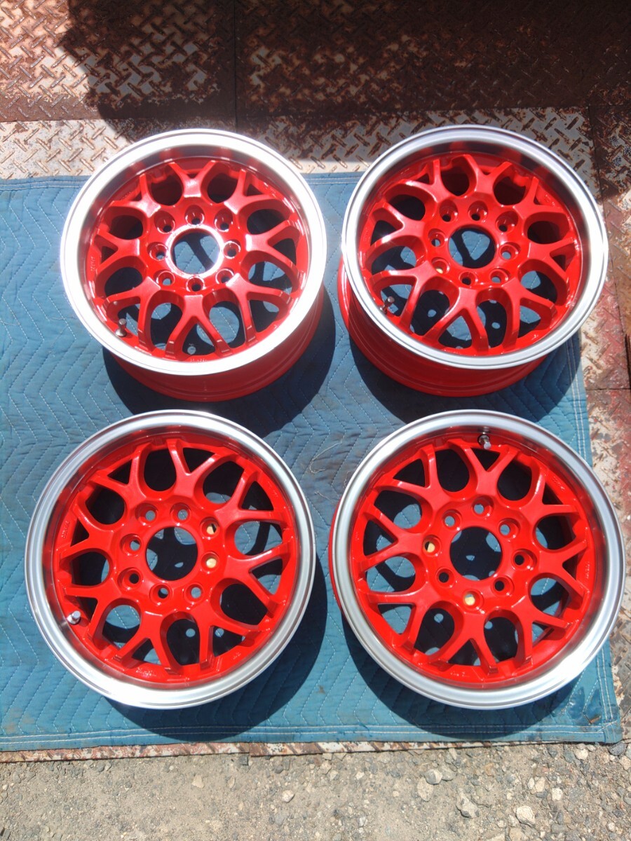エイトスポーク ワタナベ風 14インチ 6J PCD100 4H オフセット+38 4本