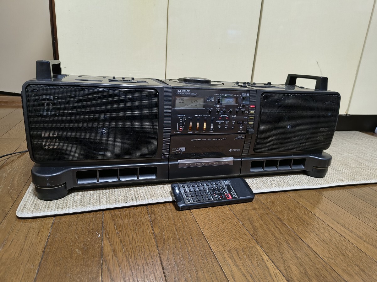 よろづ屋】シャープ バブルラジカセ SHARP QT-73CD-GY 33W 3D重低音