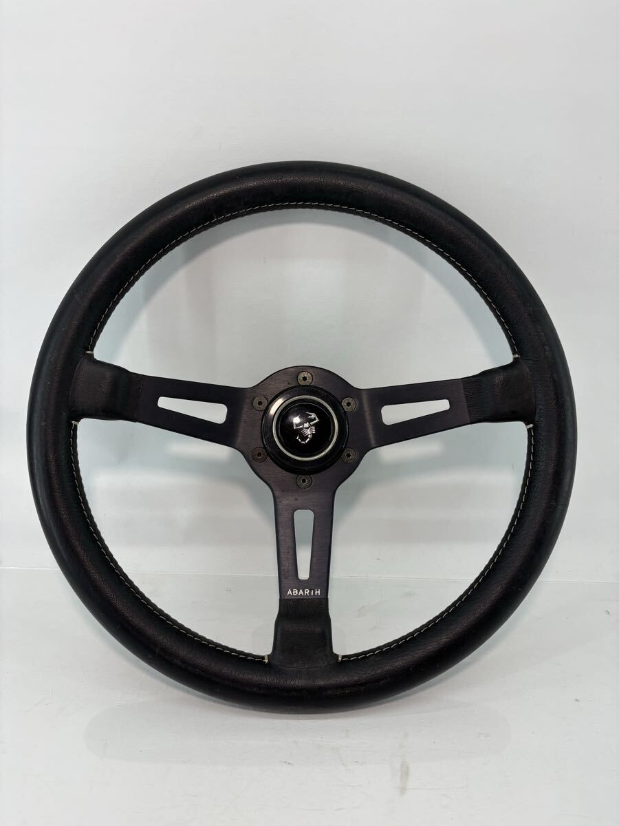 希少　ハンドル　ウッドステアリング　アバルト　ABARTH ウッドステアリング アバルト ABARTH 外径約33cm＊の落札情報詳細