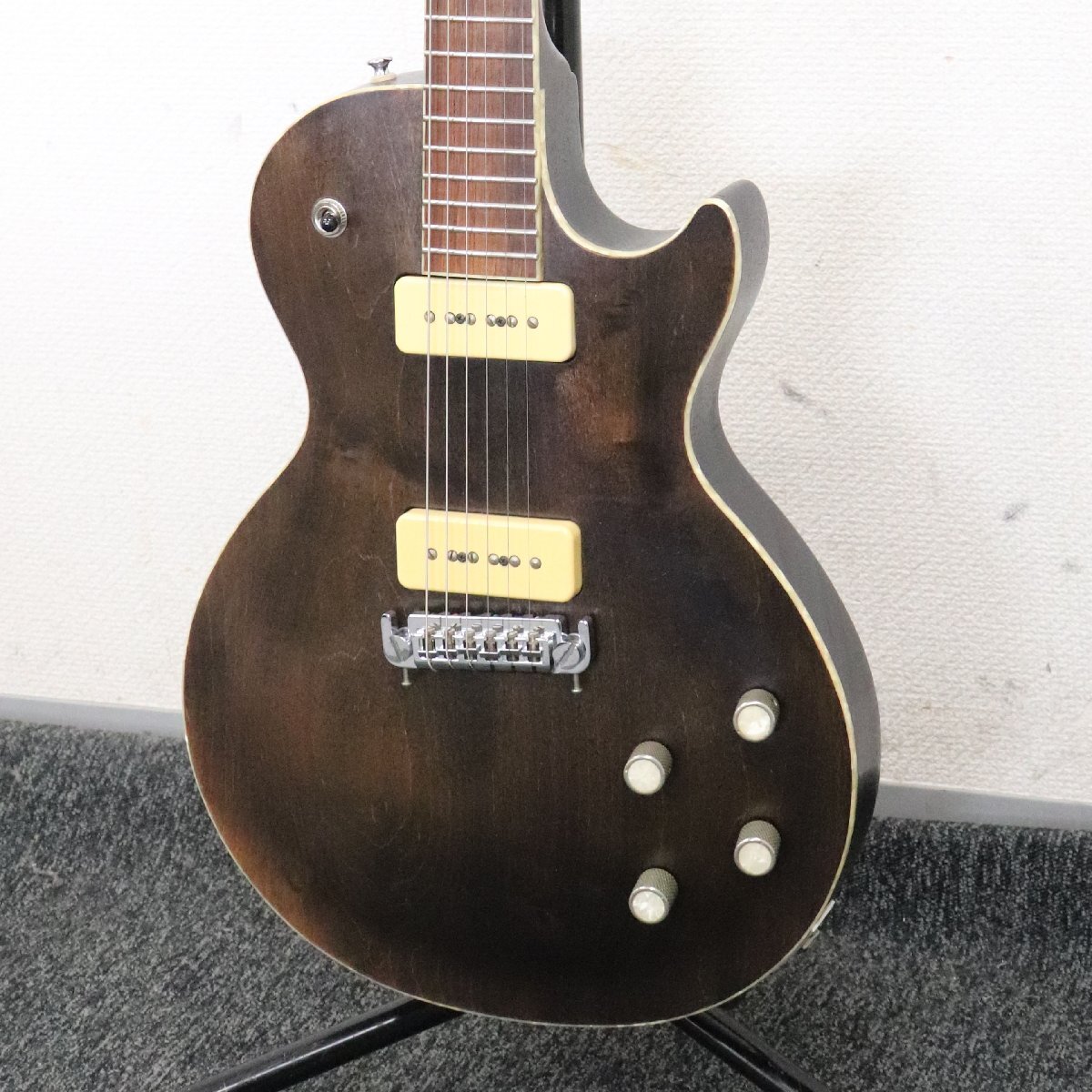 傷や汚れあり】ビンテージ Bacchus バッカス レスポールカスタム P-90