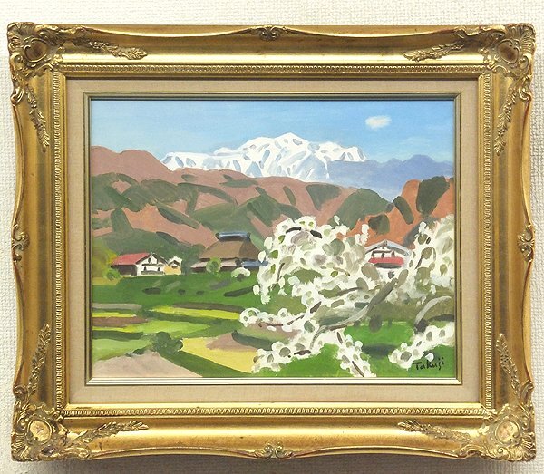 GLC】柳瀬俊雄 「風景」 油彩8号 日展審査員 光風会評議員 師:中村研一