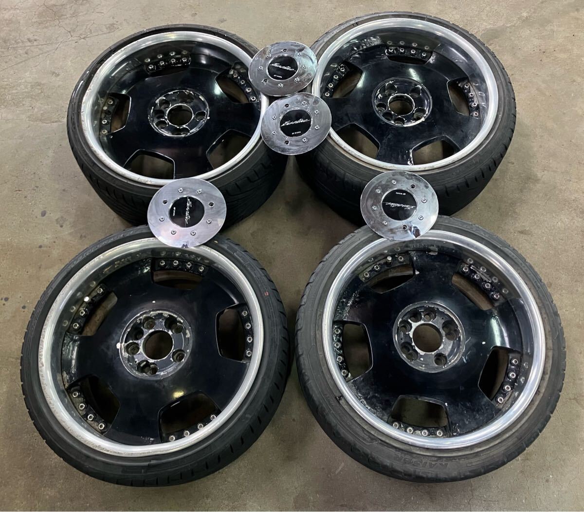 ワーク ユーロライン DH メッキ ディッシュ 深リム 希少 WORK 18インチ