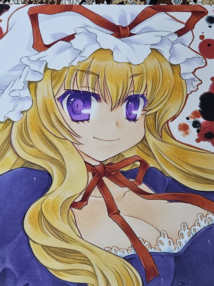 新品】ZUN先生 東方Project 霧雨魔理沙 直筆イラストサイン色紙の落札