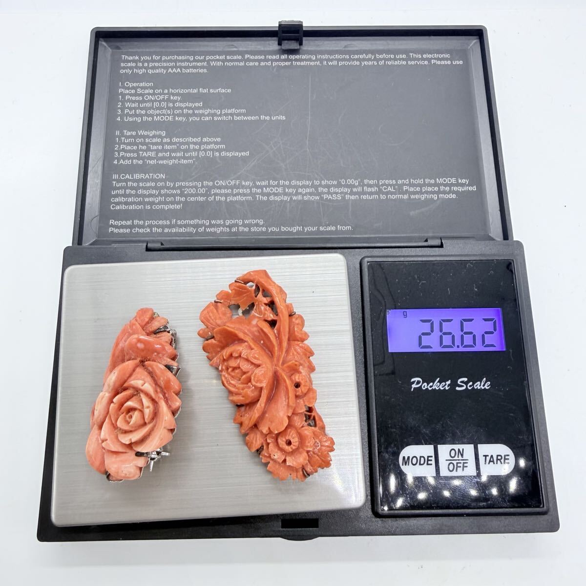 中古】【倉】時代本珊瑚 根掛 13～14mm 七玉 桃珊瑚/赤桃色/コーラル