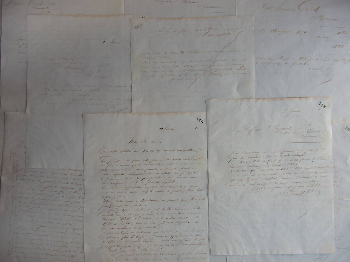 フランスアンティーク 美しいカリグラフィー マニュスクリ 古文書