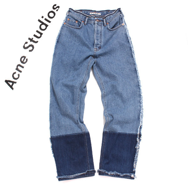 ACNE STUDIOS MYRJA DENIM ツートーン デニム パンツ 18年物 Acne Studios MYRJA DEN SH PSS18 ツートーンデニムパンツ