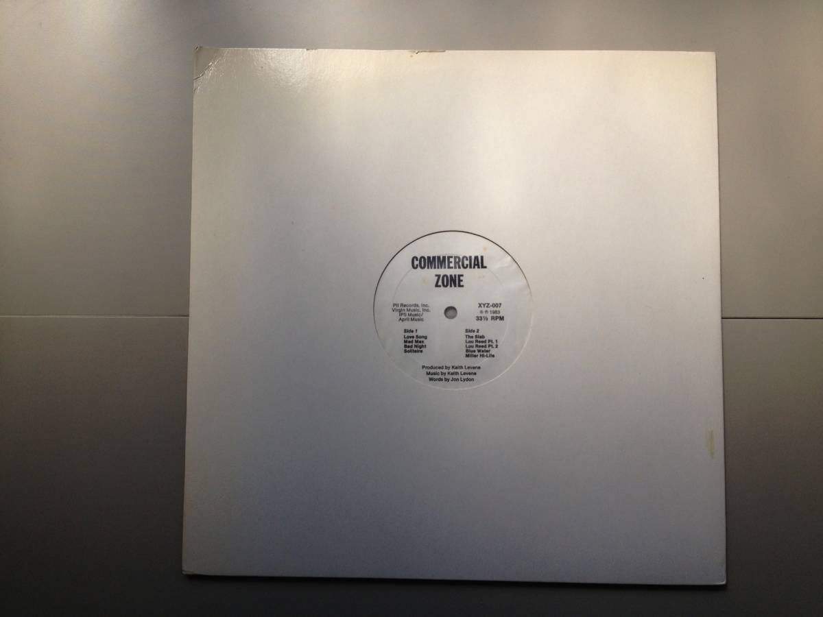 初版 Keith Levine PiL COMMERCIAL ZONE [PiL Records Inc. XYZ