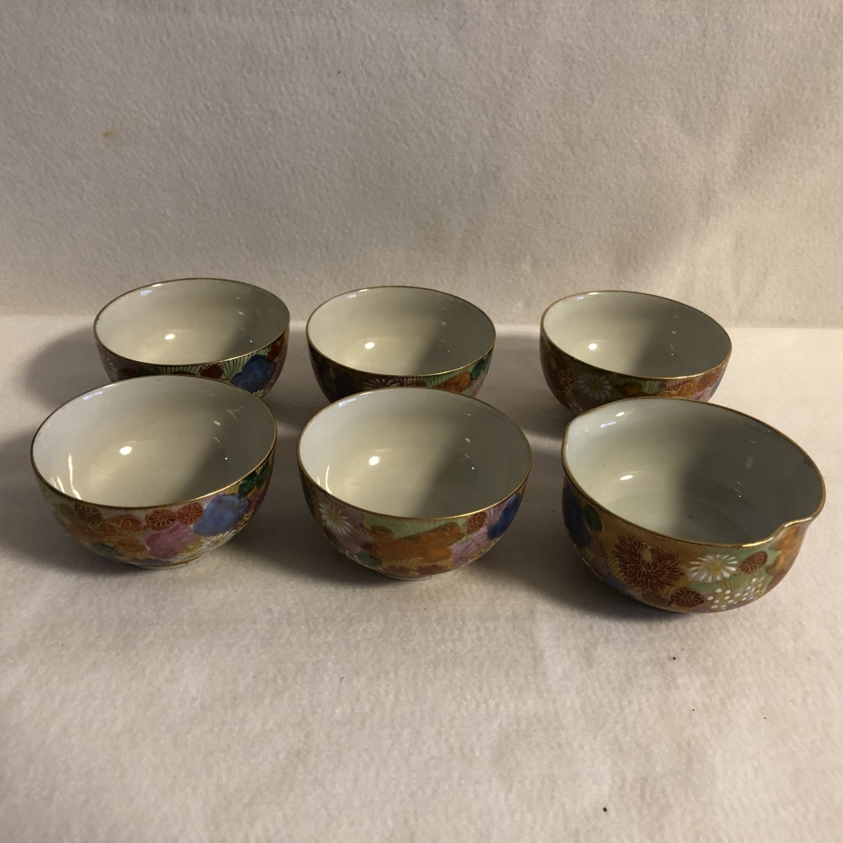 【未使用品】九谷焼　茶器 k6412 九谷焼 花詰 茶器 茶器セット 花 金 豪華