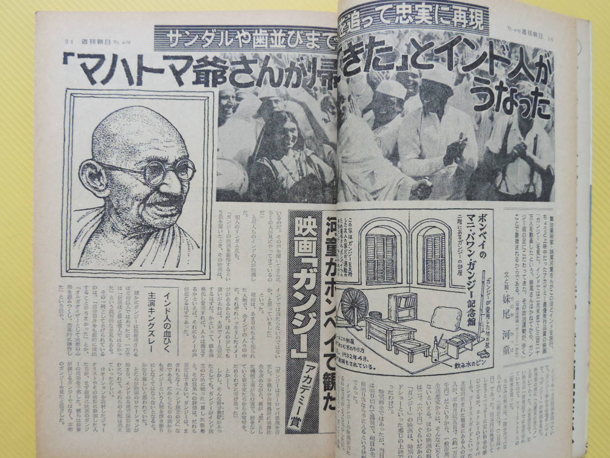 ☆週刊朝日 楠田枝里子 妹尾河童 二輪車戦争ホンダの大反攻で