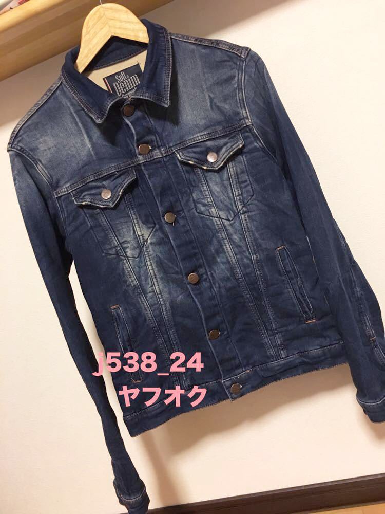 良品 完売 Zara Man ストレッチ スウェット デニム ジャケット 送料5円 M 38 メンズ ジージャン Gジャン ブルゾン ソフトデニム の落札情報詳細 ヤフオク落札価格情報 オークフリー スマートフォン版