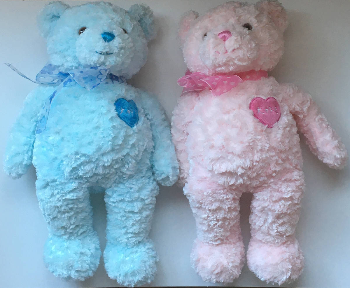 青とピンクのクマのぬいぐるみセット ☆Dr.Keiko 越智啓子 青とピンクのクマのぬいぐるみセット ☆Dr.Keiko 越智啓子