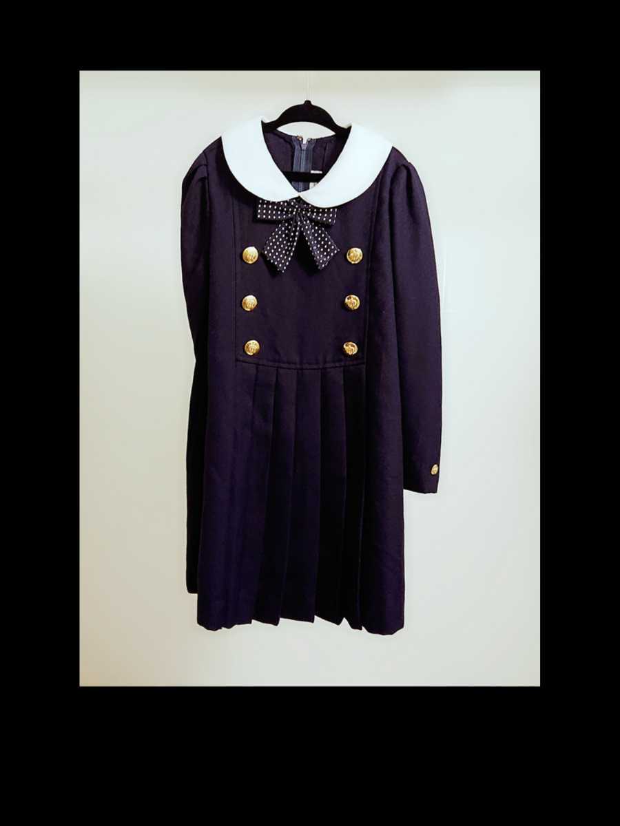 マイミッシェル 女児小学生お嬢様学園制服ワンピ 白丸襟濃紺ワンピース 水玉リボン プチコサージュ 女の子制服 ジュニア アイドル撮影 の落札情報詳細 ヤフオク落札価格情報 オークフリー スマートフォン版