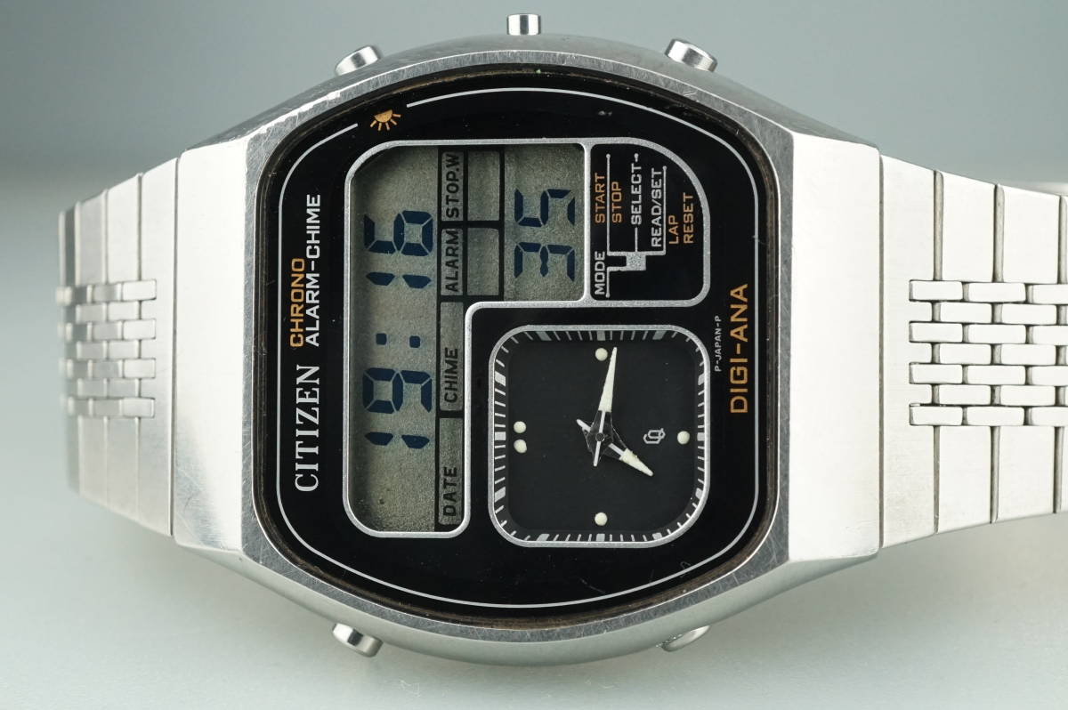 シチズン デジアナ クロノグラフ アラーム オリジナルブレス付き 4