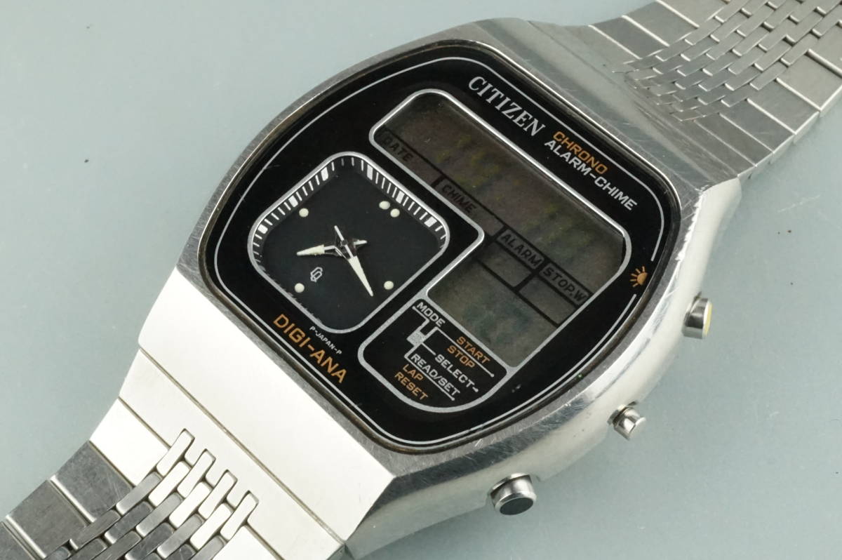 シチズン デジアナ クロノグラフ アラーム オリジナルブレス付き 4