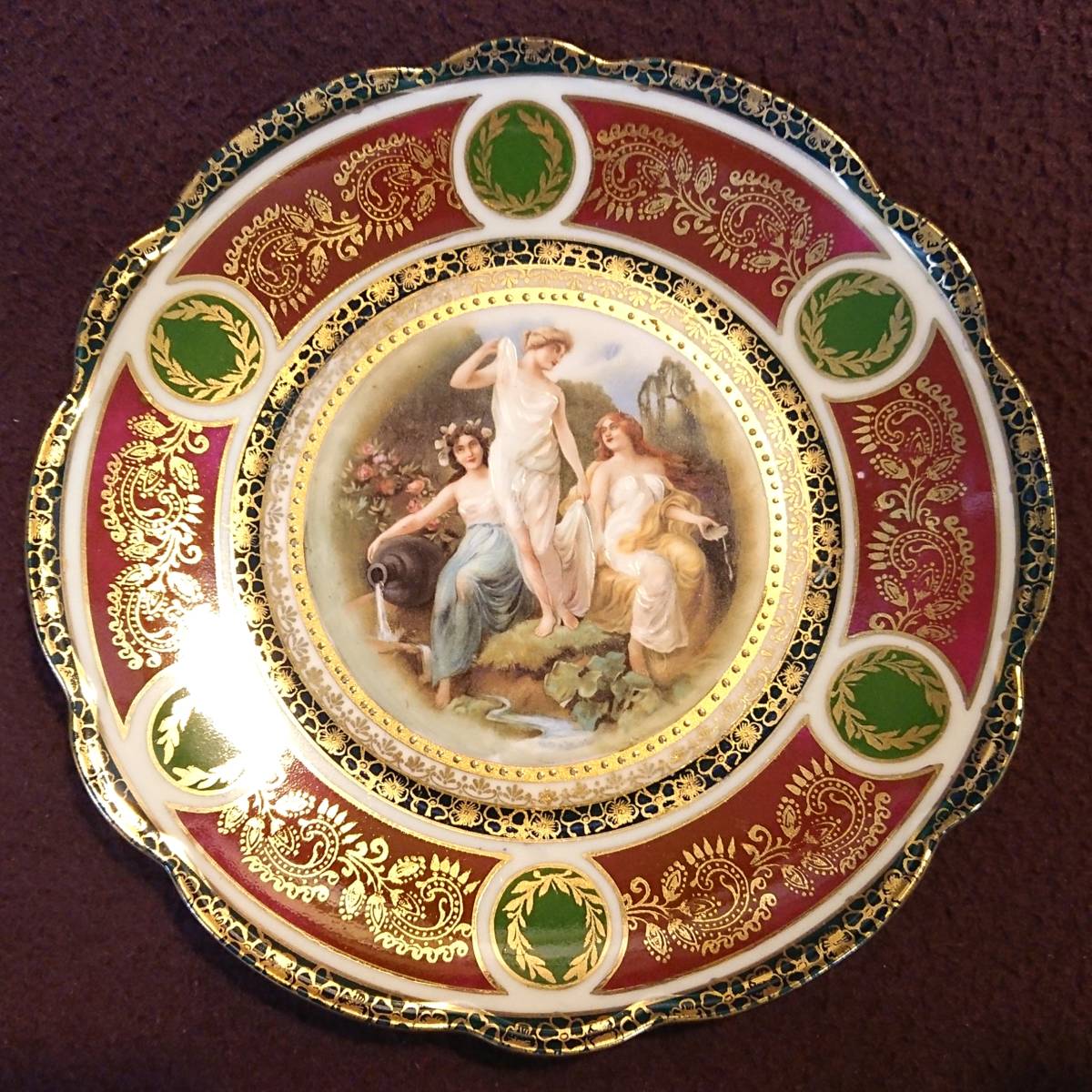ロイヤルヴィエナ キャビネット プレート 飾り皿 女神神話図