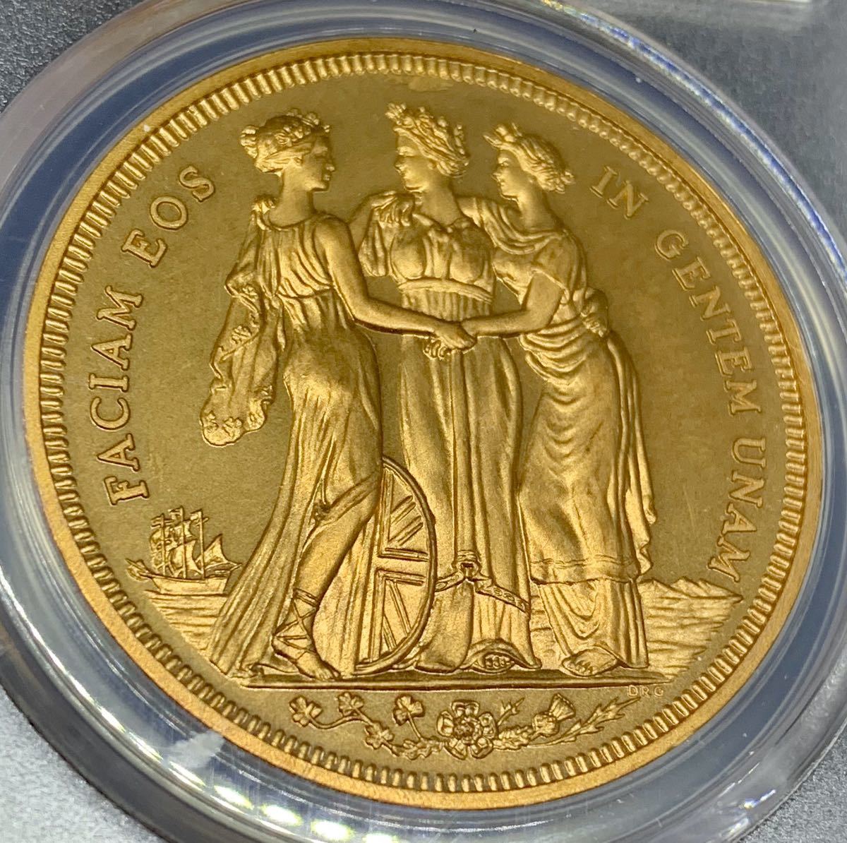 1835年 スリーグレイセス ウィリアム4世 プルーフ 赤銅貨 ファンタジーコイン イギリス 英国