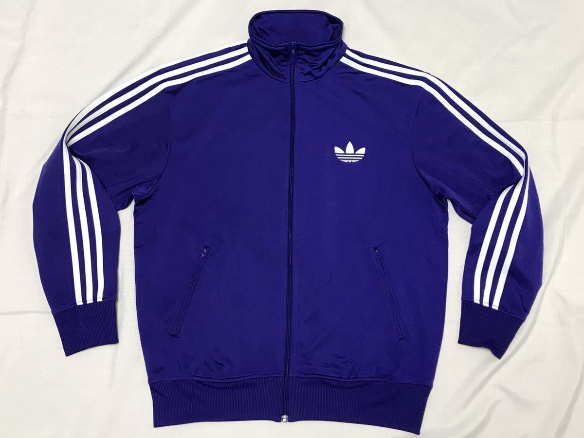 レアカラー Adidas オリジナルス パープル 白 トレフォイルロゴ デカロゴ ジャージ 紫 正規品 ファイヤーバード トラックトップ ジャケット の落札情報詳細 ヤフオク落札価格情報 オークフリー スマートフォン版
