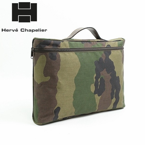 Herve Chapelier エルベシャプリエ ブリーフケース 迷彩 カモ エルベシャプリエ Herve Chapelier 2701W カモフラージュ (舟型