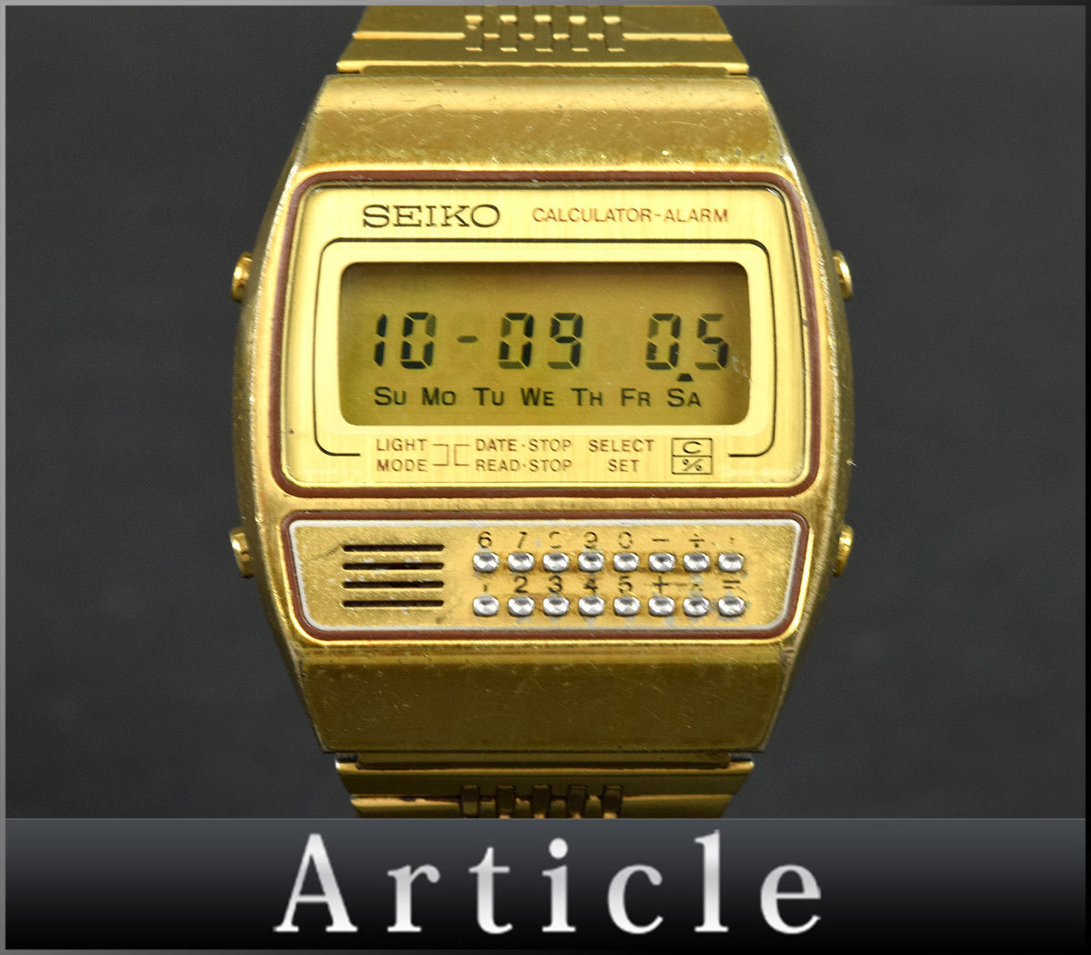 ま*め様 【新品電池】 SEIKO カリキュレーターアラーム メンズ 腕時計 ア 84864◇電池交換済 SEIKO セイコー/ カリキュレーター アラーム