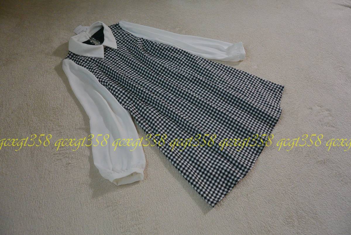 新品 新品ingniイング 襟付ギンガムチェック柄長袖ワンピm の落札情報詳細 ヤフオク落札価格情報 オークフリー スマートフォン版