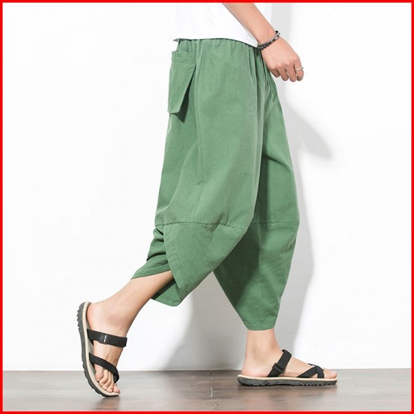 新品 メンズ クロップドパンツ サルエルパンツ イージーパンツ ズボン ボトムス ワイドパンツ 七分丈 ハーフパンツ L グリーン 新品 未使用 の落札情報詳細 ヤフオク落札価格情報 オークフリー スマートフォン版