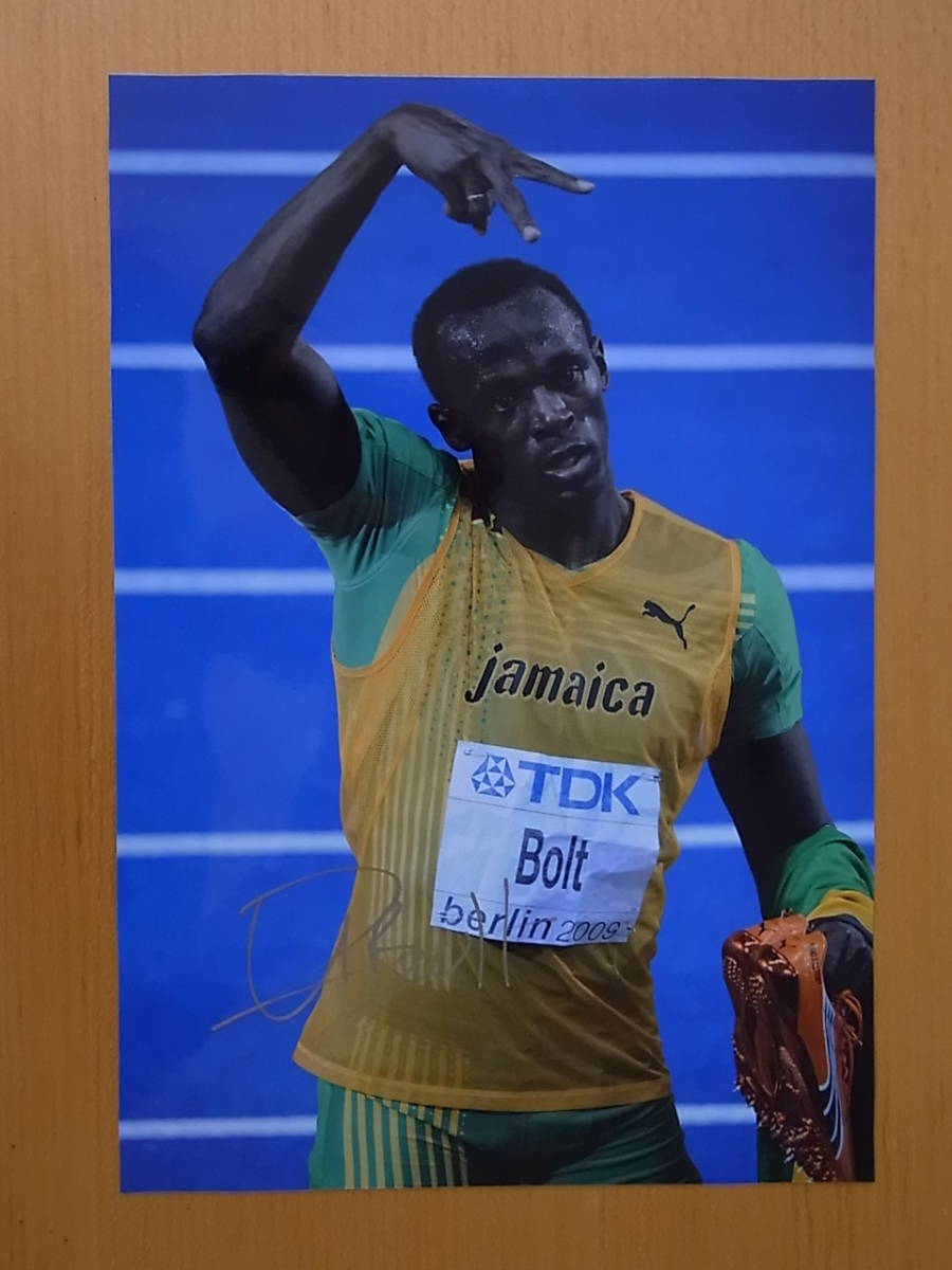 ☆偉大なる人類史上最速【ウサインボルト】・フォト・直筆サイン
