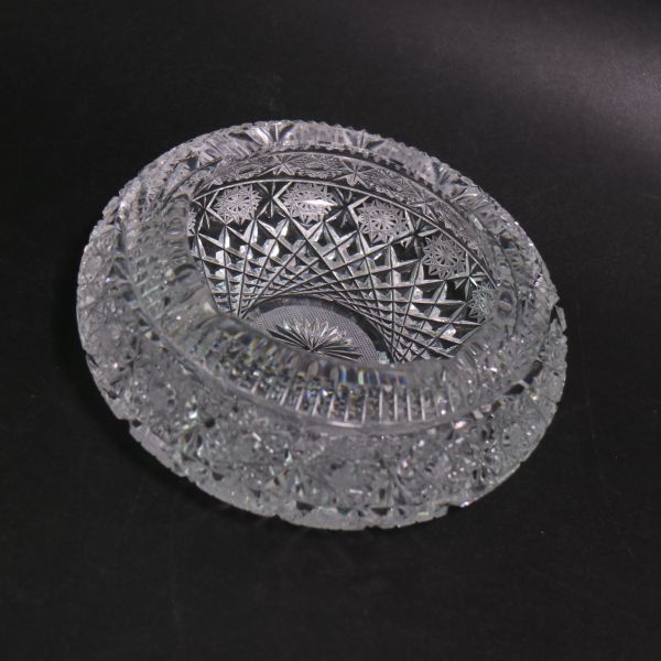 美品 BOHEMIA ボヘミアクリスタル 灰皿 クリスタルガラス カットガラス