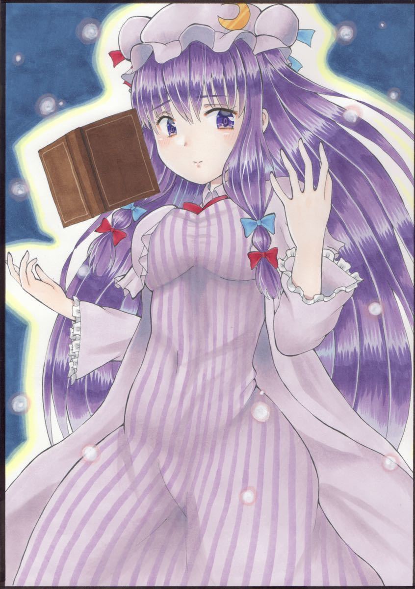 新品】[同人手描きイラスト]東方Project パチュリー・ノーレッジ A4の
