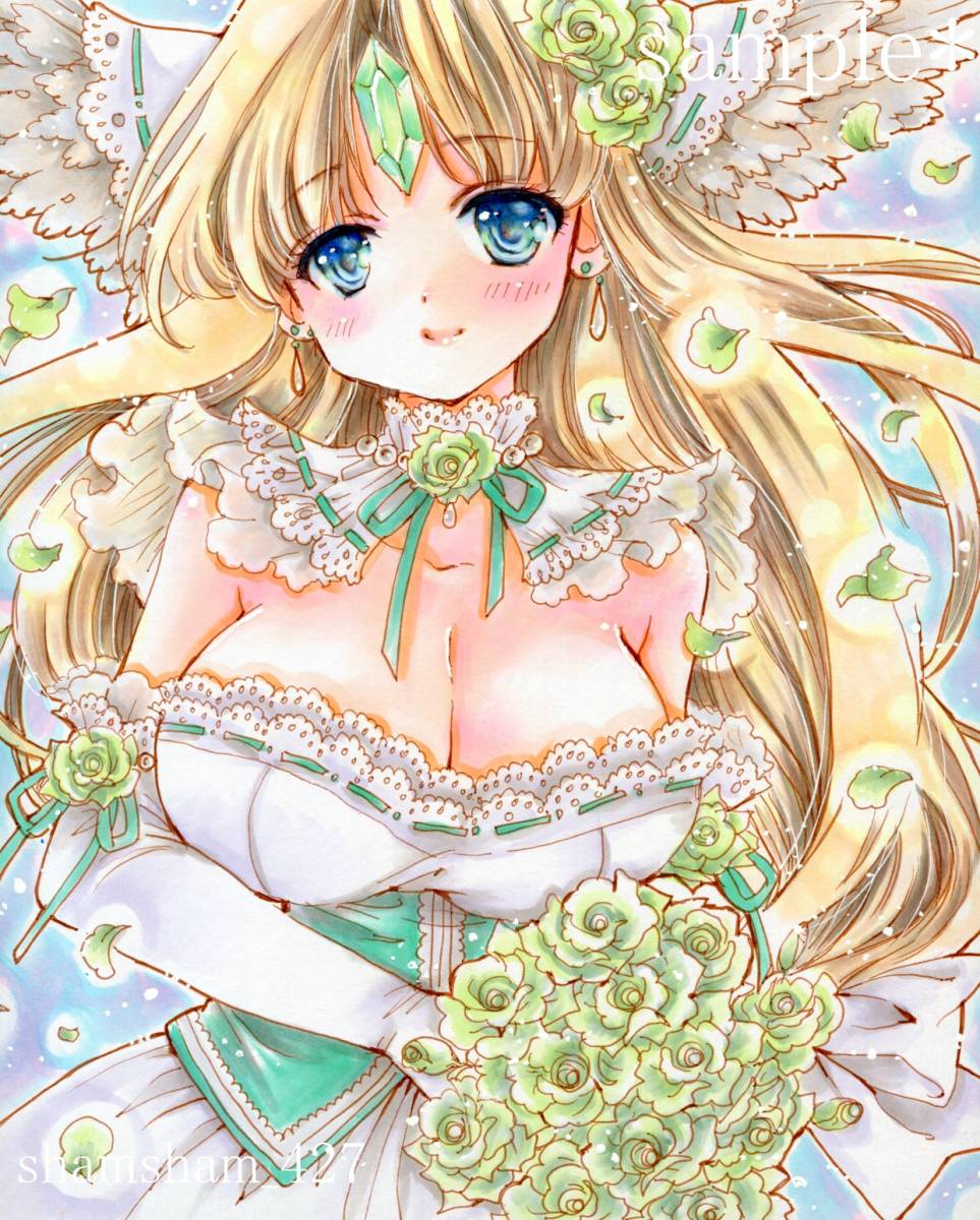 同人 手描き イラスト 聖剣伝説3 リース 色紙