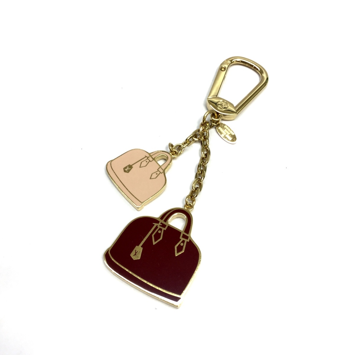 中古】ルイヴィトン/LV バッグチャーム アルマモチーフ ゴールド金具x