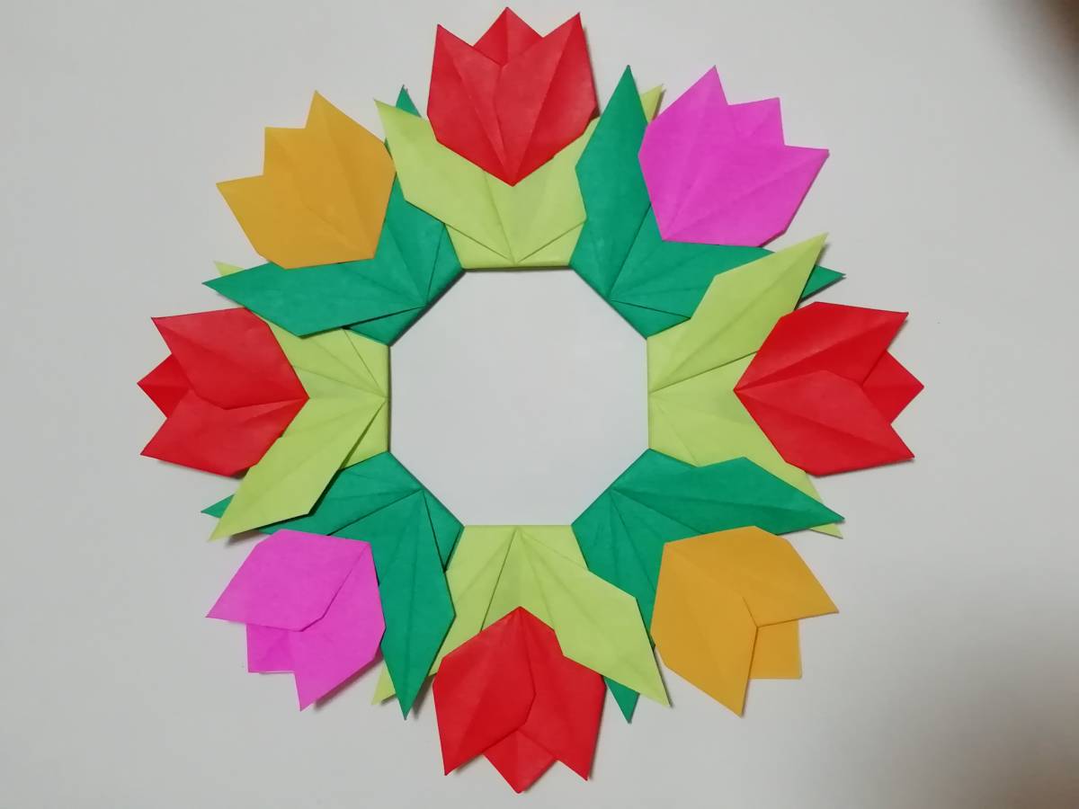 新品 即決あり 折り紙 チューリップのリース おりがみ 壁面飾り ハンドメイド の落札情報詳細 ヤフオク落札価格情報 オークフリー スマートフォン版
