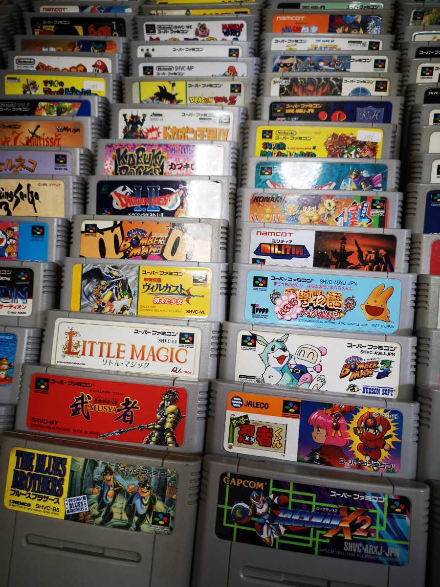 Sfc大量１２０本セット ダブりなし す ぱ 忍者くん 武者 ブルース ブラザース 魔導物語 リトルマジック Oni ロックマンx2他レア の落札情報詳細 ヤフオク落札価格情報 オークフリー スマートフォン版