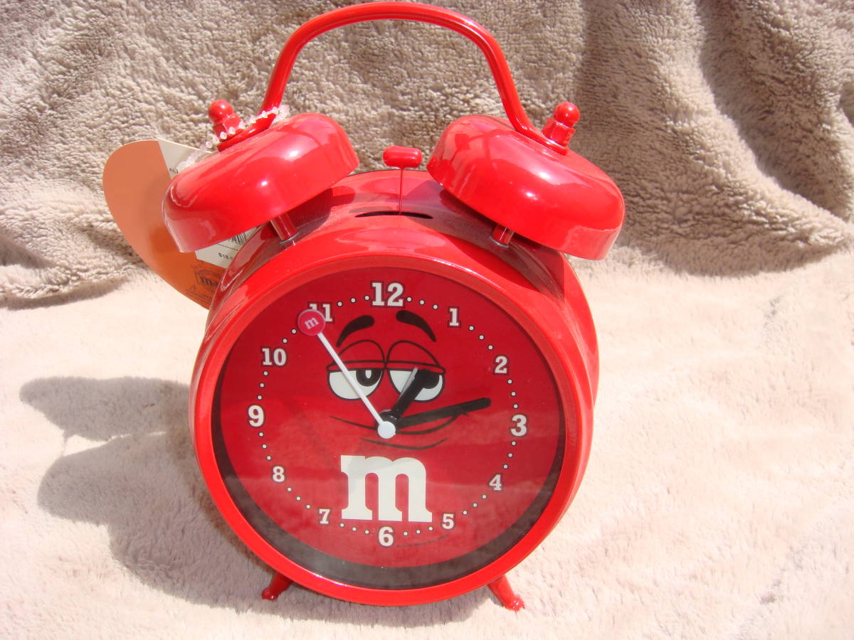 m&m's】□置き時計・目覚まし時計(ジャンク品)□タグ付き□『ALARM