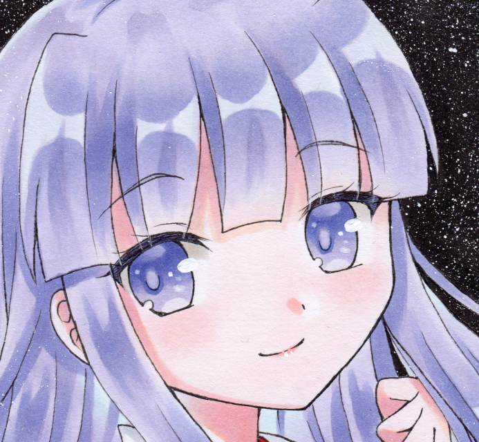 新品】同人手描きイラスト『ひぐらしのなく頃に 古手 梨花』A5サイズの